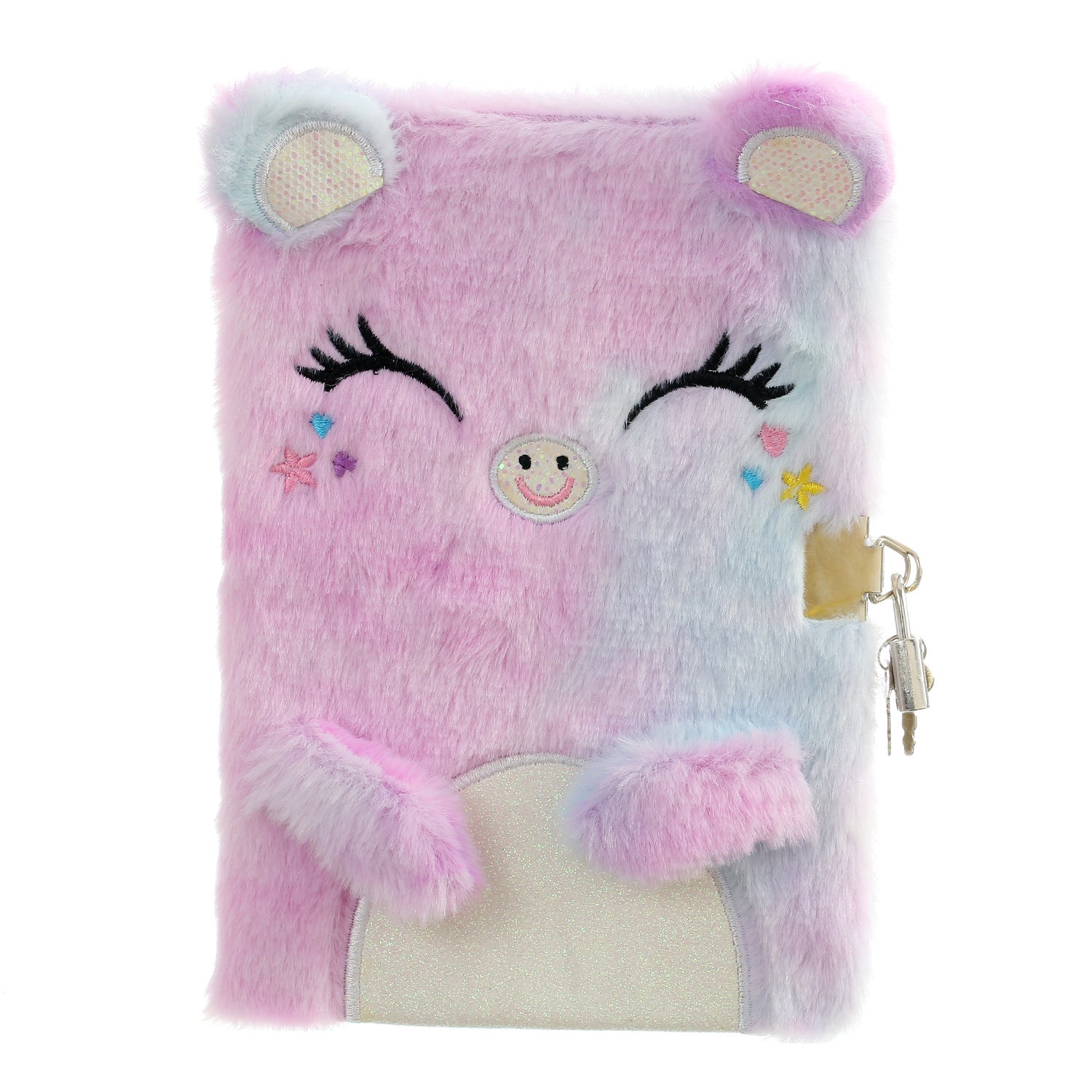 Wholesale Cartoon Cat Plush Diary with Lock