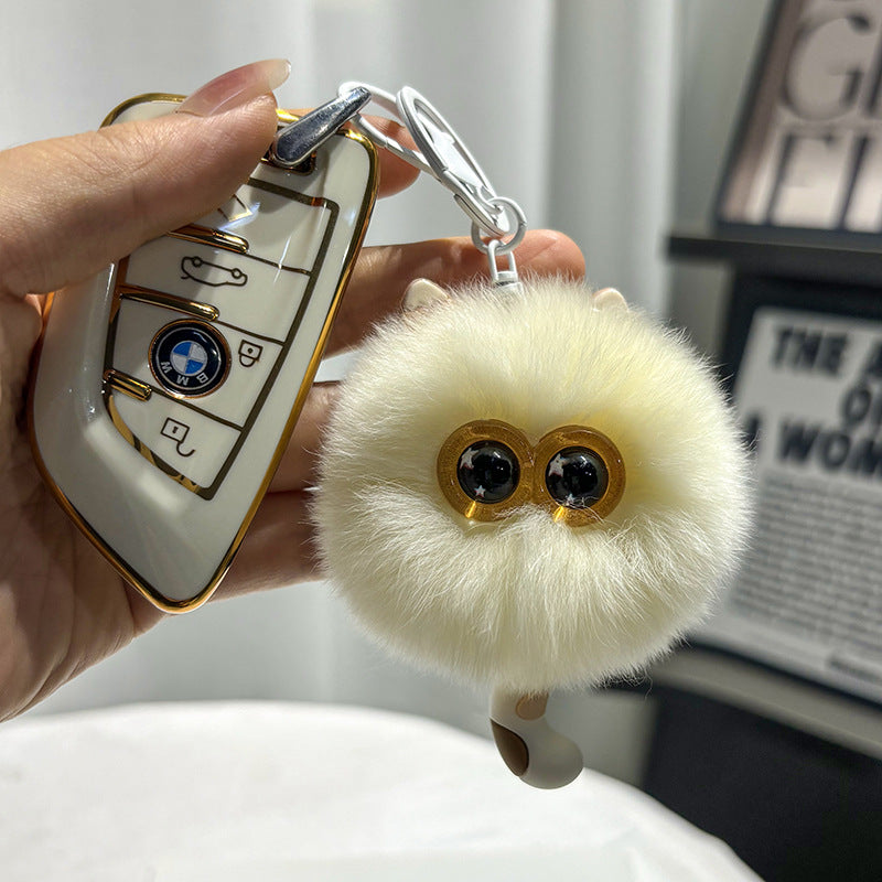 Wholesale Cute kitten fur ball car key chain