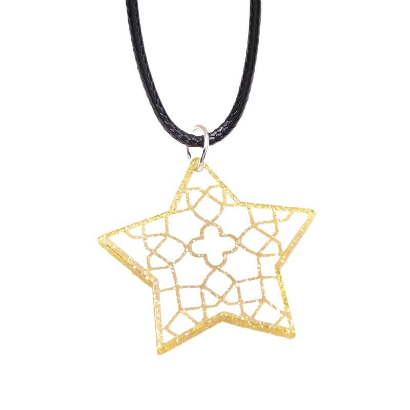 Wholesale Irregular Moon Star Acrylic Pendant
