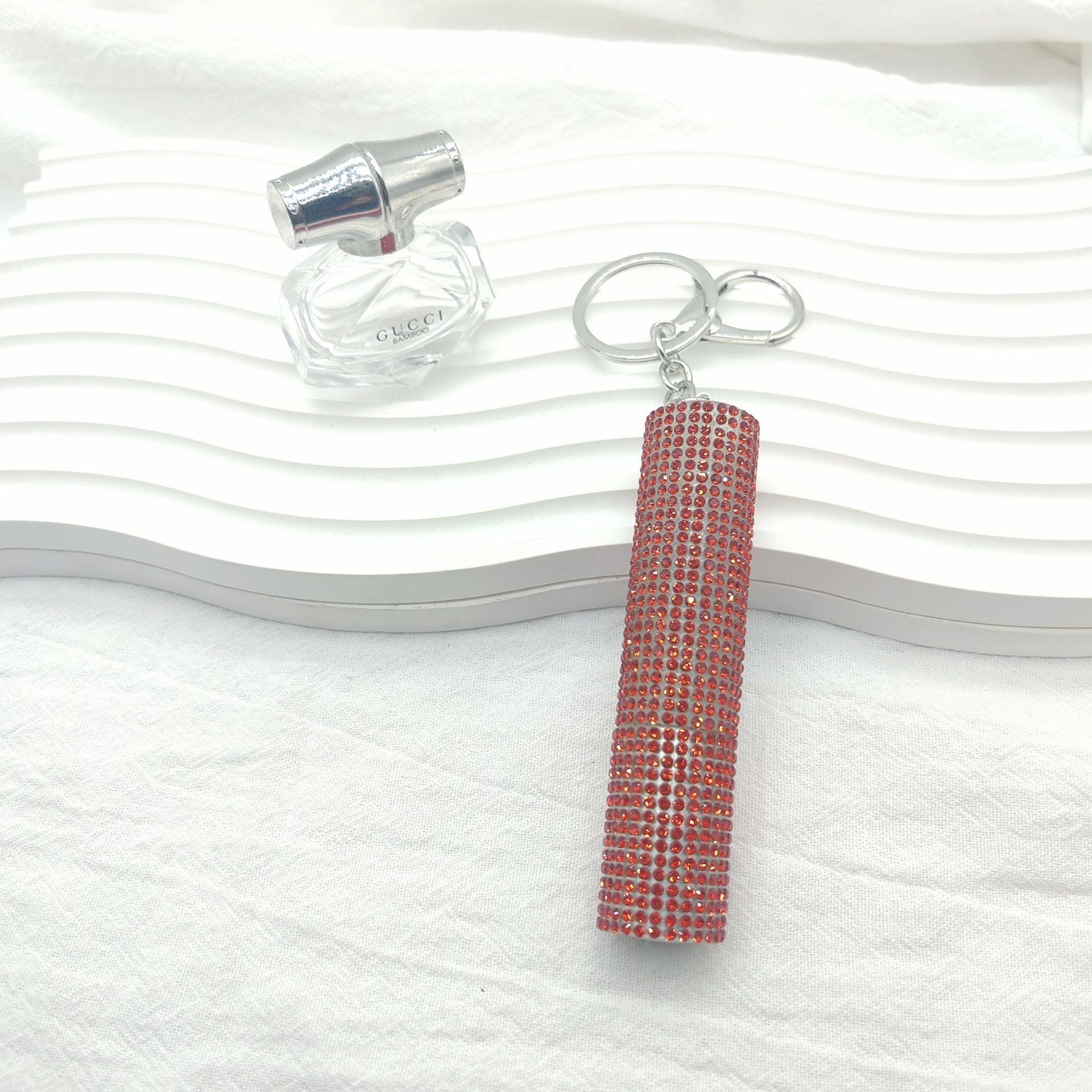 Wholesale  Full Diamond Creative Mini 10ml Perfume Bottling Keychain