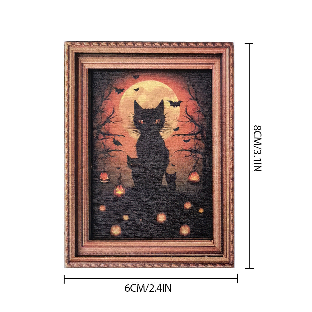 Wholesale vintage photo frame magnetic wooden poster fridge magnets