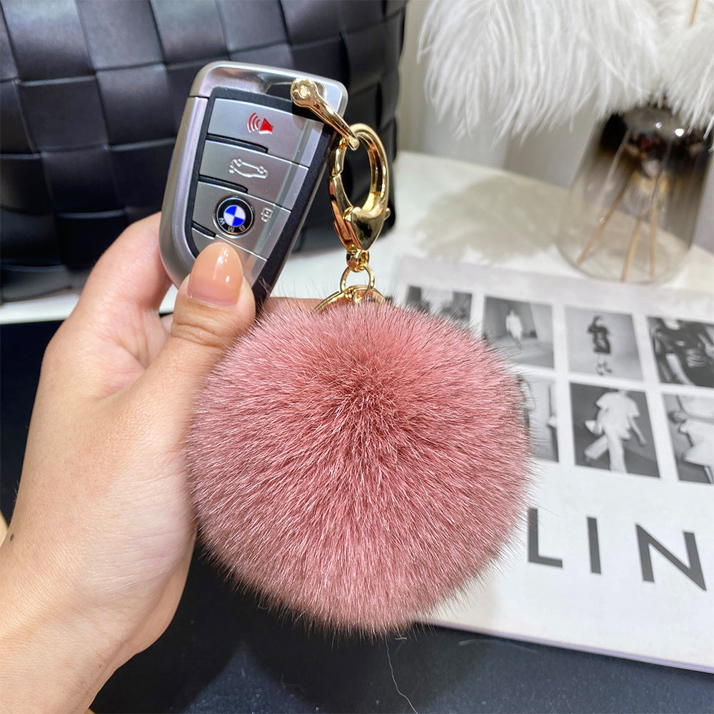 Wholesale 9cm Fur Ball Keychain