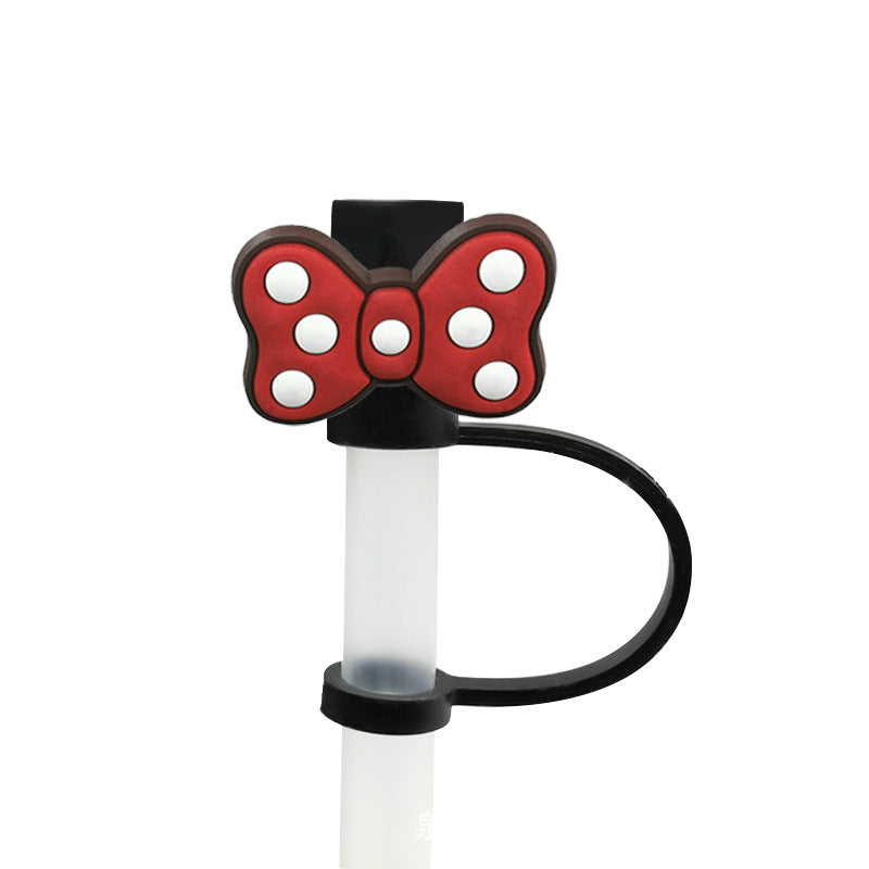 Wholesale of 10pcs Sweetheart Series Patterned Silicone Straw Sets