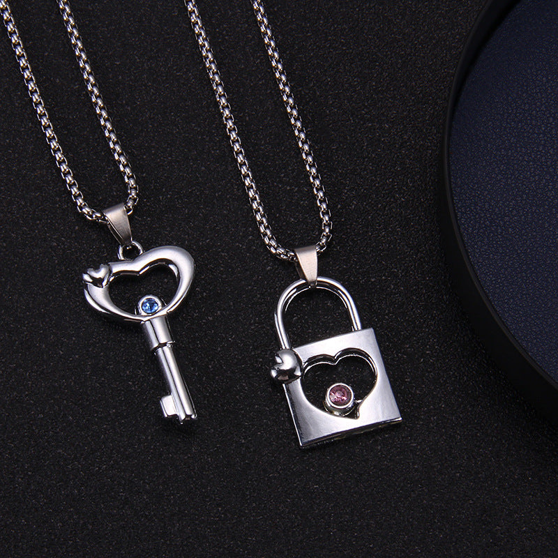 Wholesale Love Key Diamond Necklace