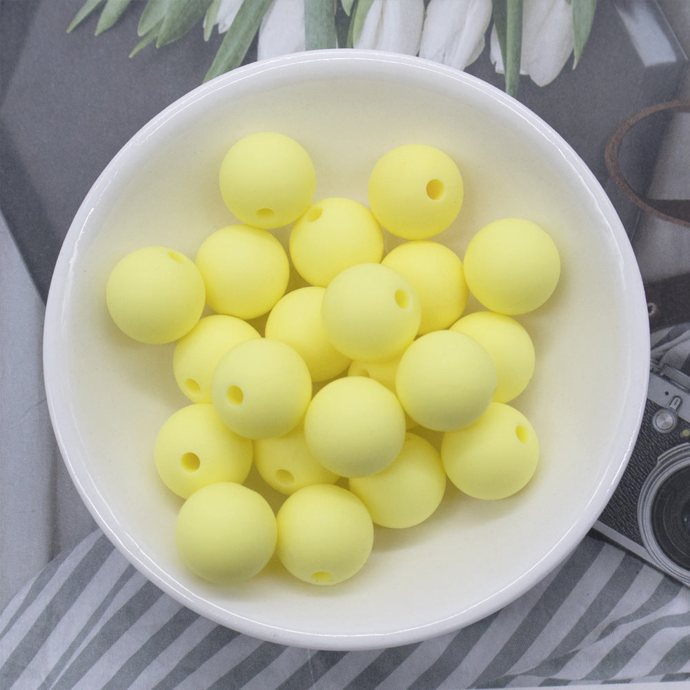 Wholesale 100PCS/PACK 15mm Baby Teether Silicone Round Beads