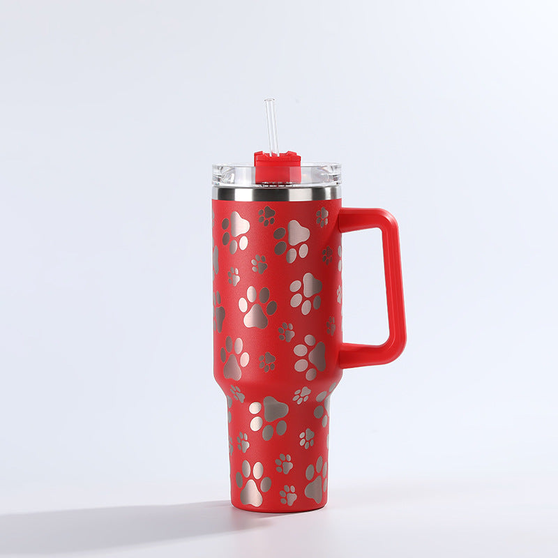 Wholesale Tumbler Ice Bullies Cup  Laser Cat Claw Vacuum Cup Straw Cup 40OZ Car Cup Ice Cup