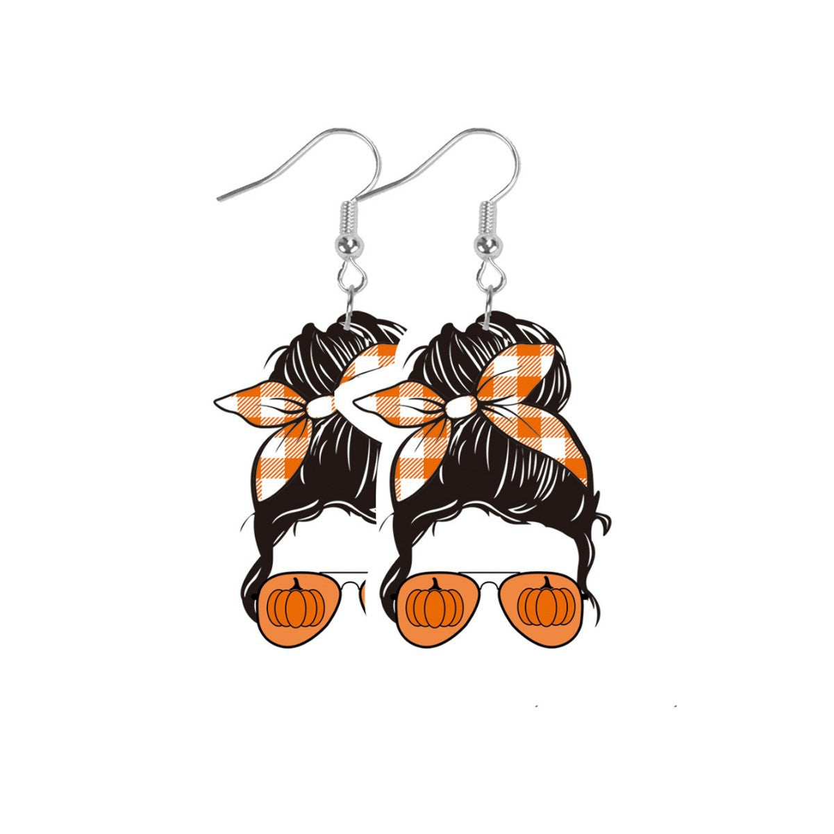 Wholesale Leather Girls Head Earrings