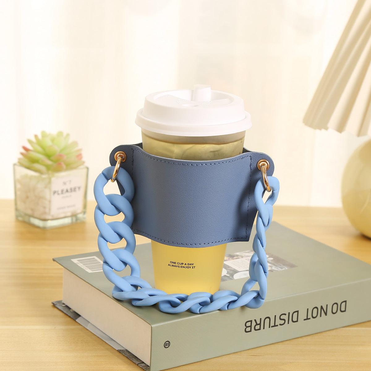 Wholesale PU Bracelet Leather Portable Milk Tea Cup Cover