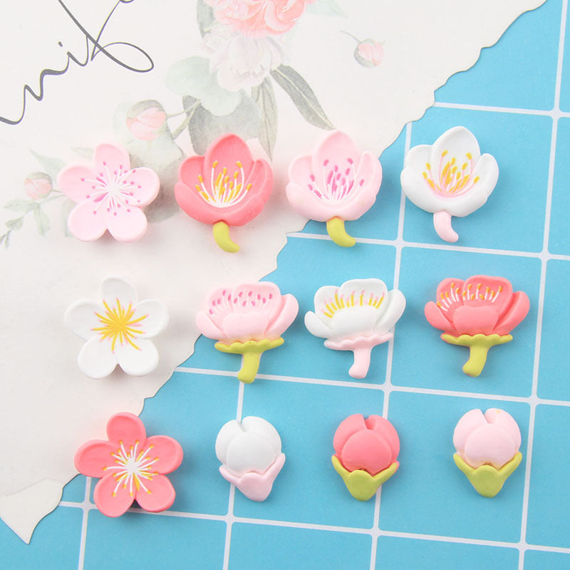 Wholesale Flower Stamens Resin Cream Glue Phone Case