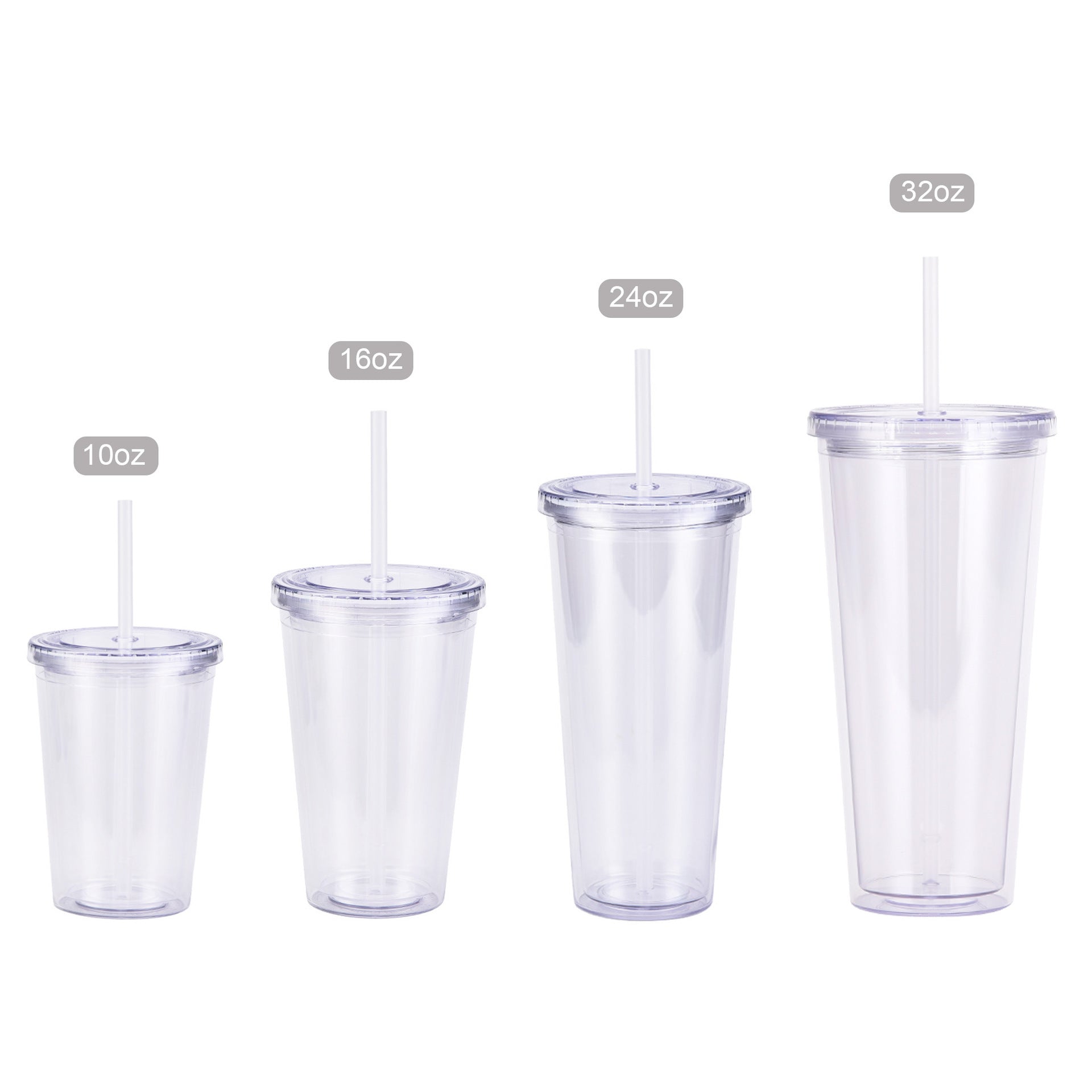 Wholesale  24oz plastic pipette cup creative transparent cold drink cup with lid water cup