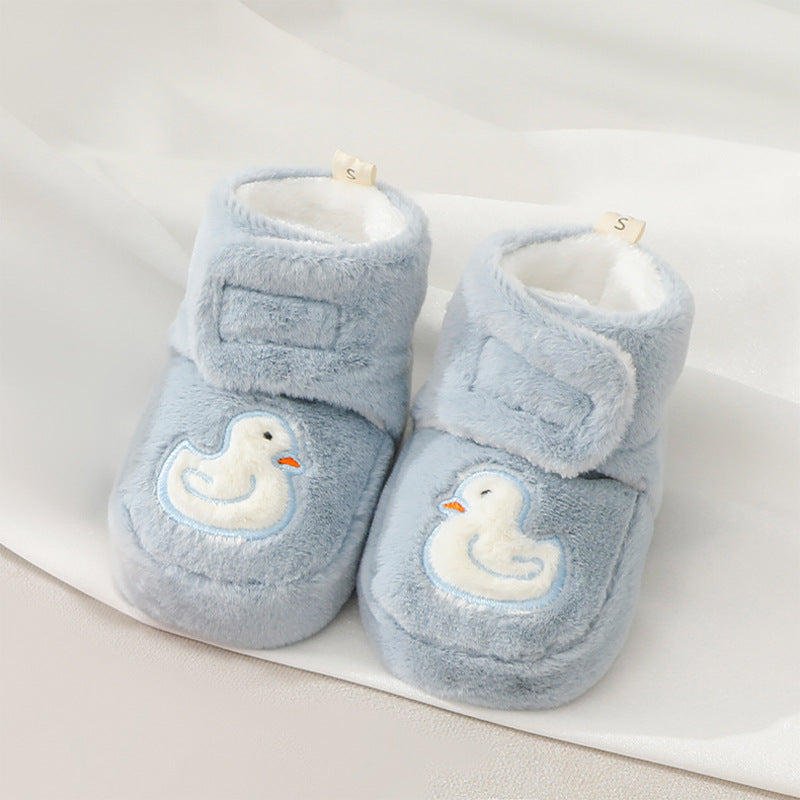 Wholesale Autumn and Winter Baby Non-slip Toddler Shoes Plus Velvet Soft Sole Shoes