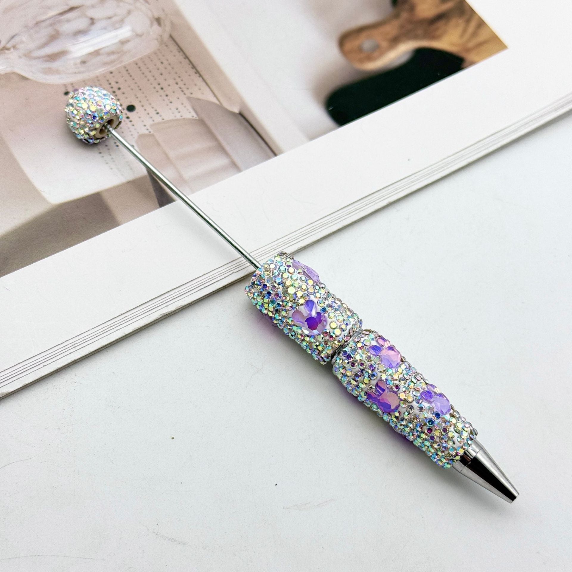 Wholesale Cute rabbit full diamond pen DIY colorful diamond bead pen