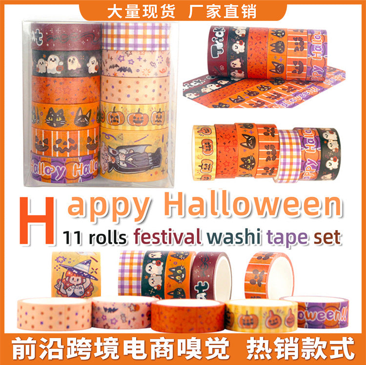Wholesale Cartoon Holiday Set and Paper Tape DIY Decorative Hand Ledger Tape