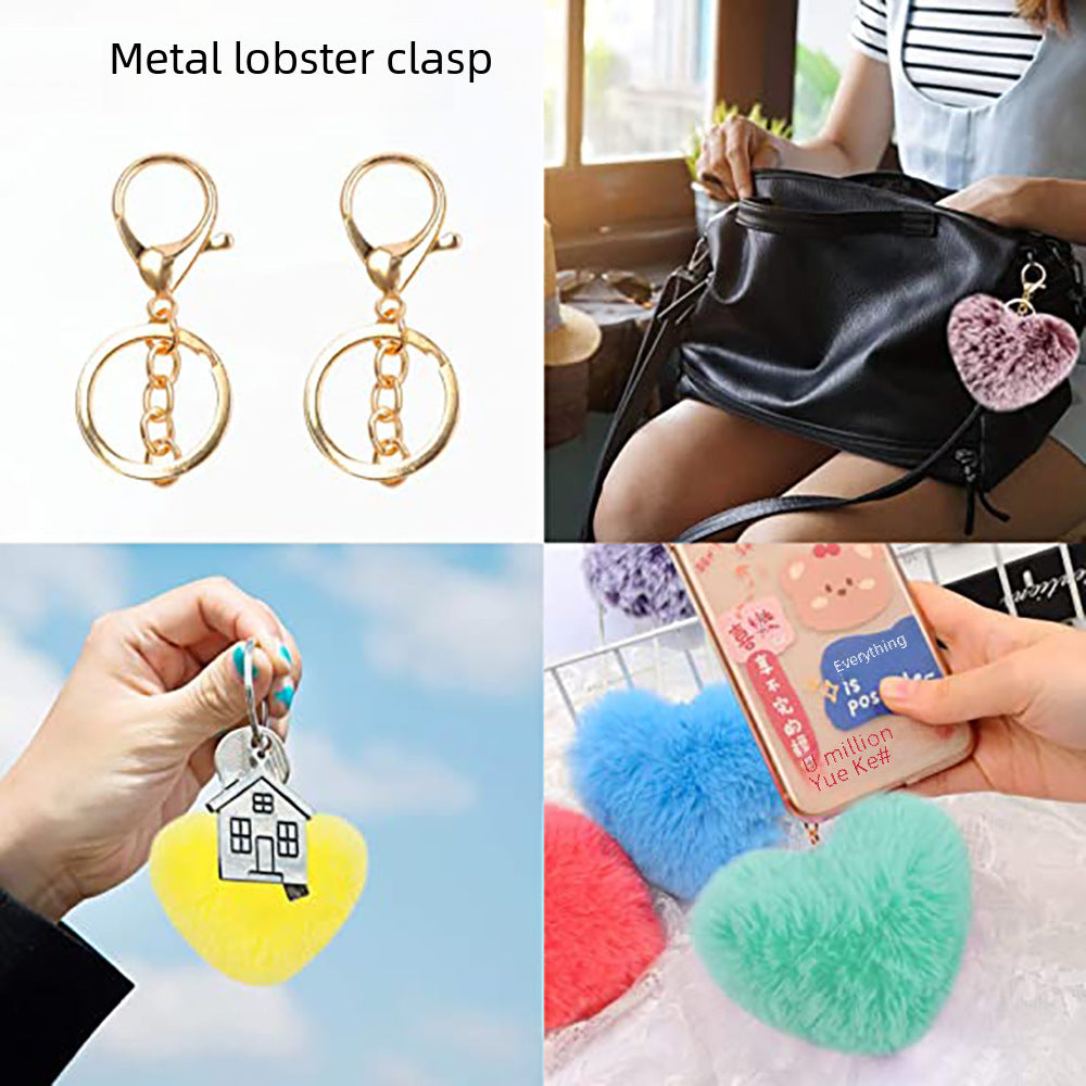 Wholesale 10pcs Love ball DIY keychain