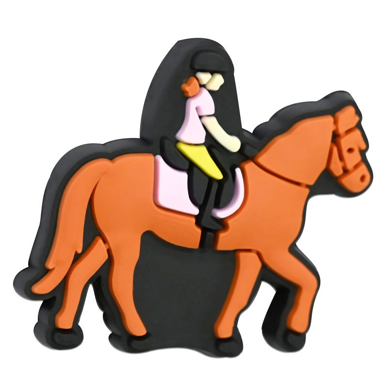 Wholesale Random 100pcs/pack  Cartoon Cowboy Series Soft Rubber Beads