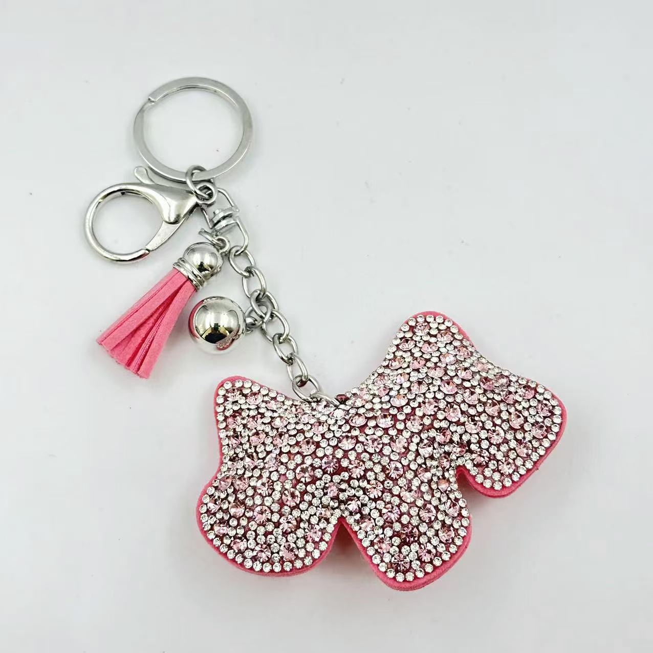 Wholesale  creative cute diamond-studded puppy keychain