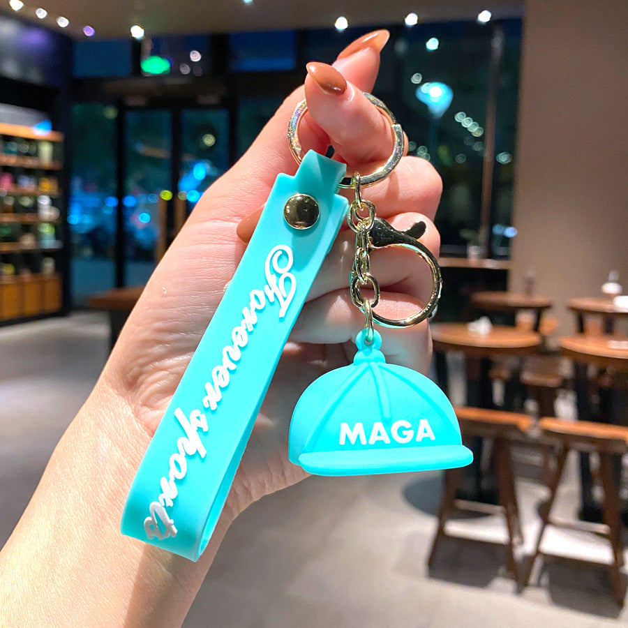 Wholesale Cute Cartoon Candy Color Baseball Cap Keychain Mini Hat