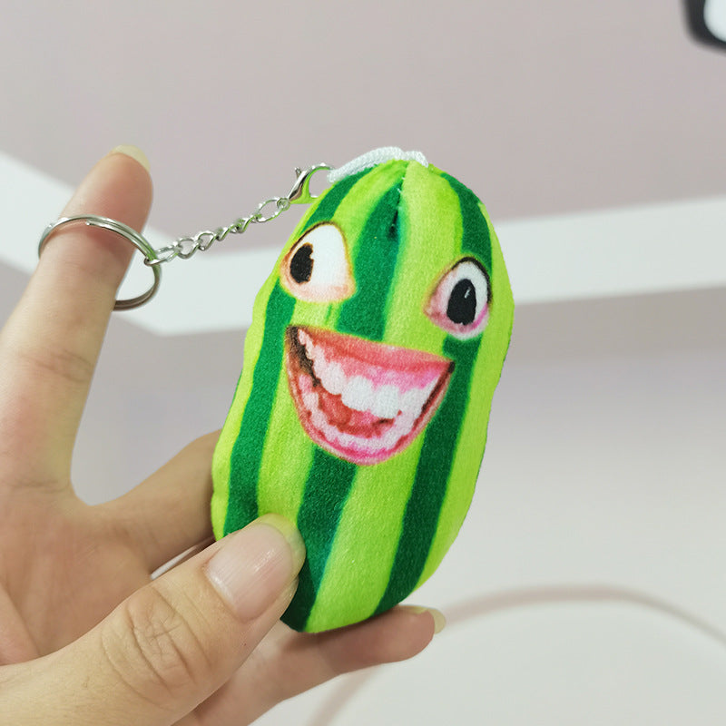 Wholesale Plush Watermelon Bar Keychain