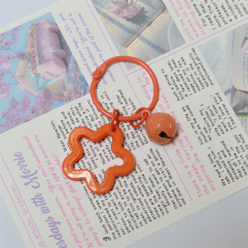 Wholesale Acrylic colorful five-pointed star key chain