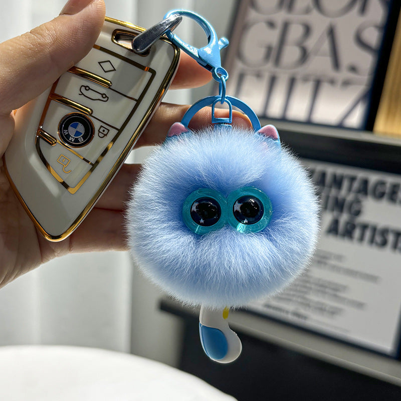 Wholesale Cute kitten fur ball car key chain