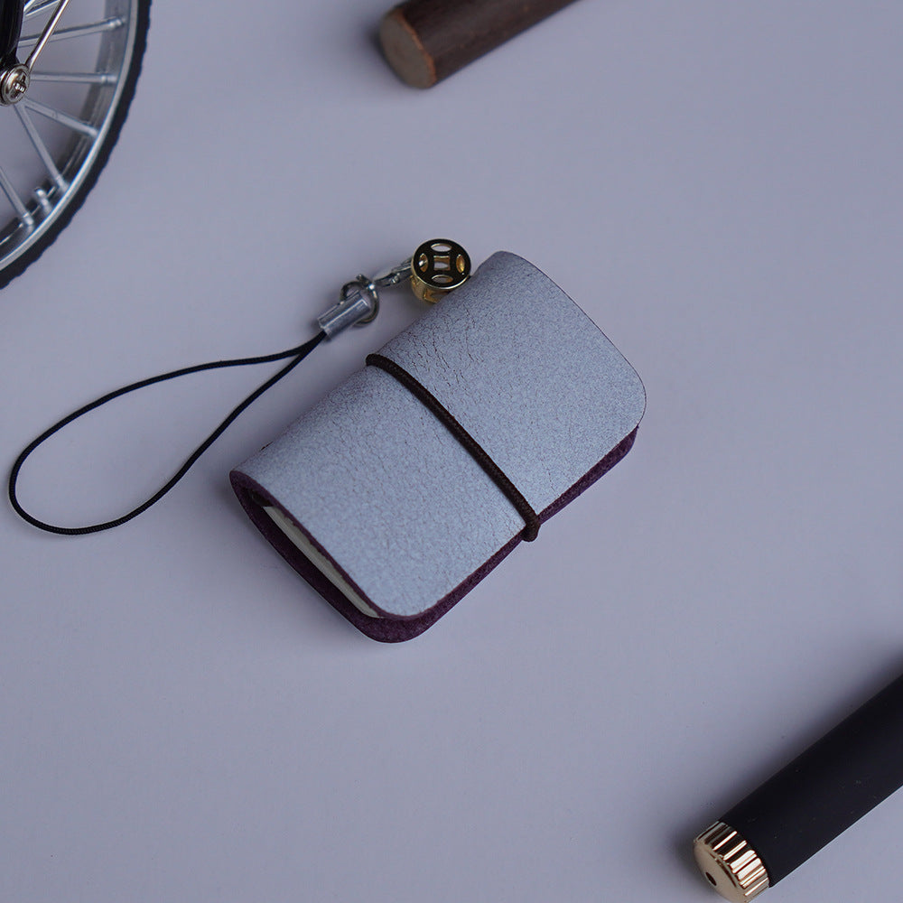 Wholesale mini pocket creative cowhide handmade multi-purpose leather notebook