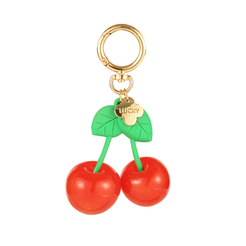 Wholesale Resin Fruit Cherry Keychain