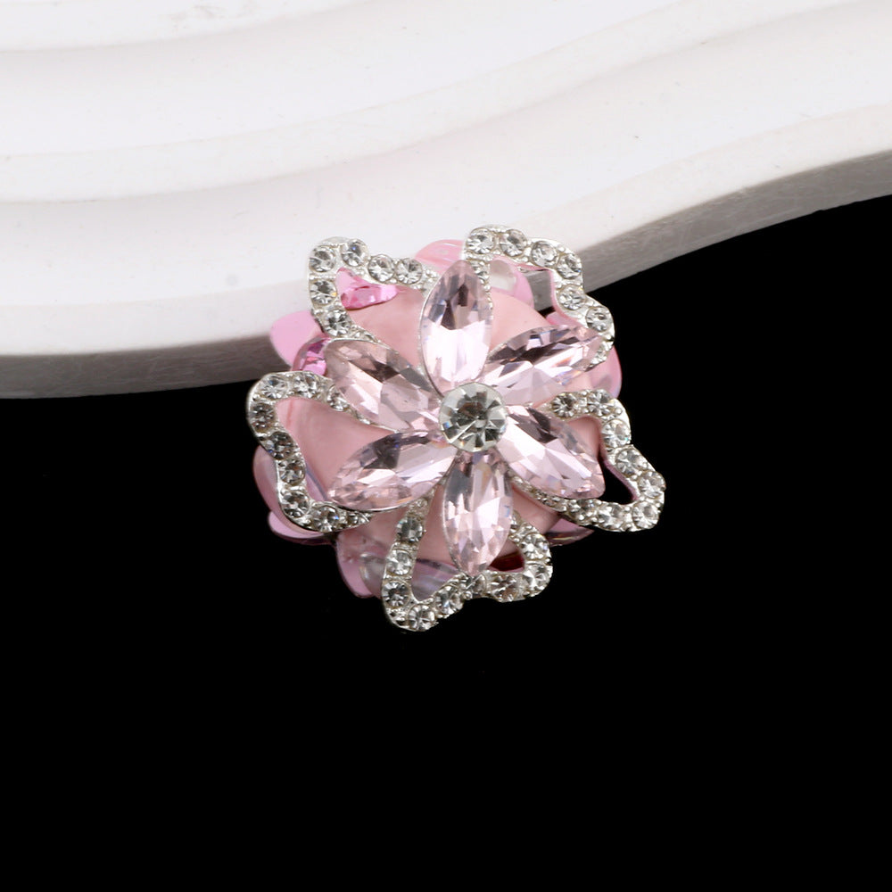 Wholesale 2pcs/pack DIY New Diamond Rotating Snow  Alloy Clay Straight Hole Beads Accessories