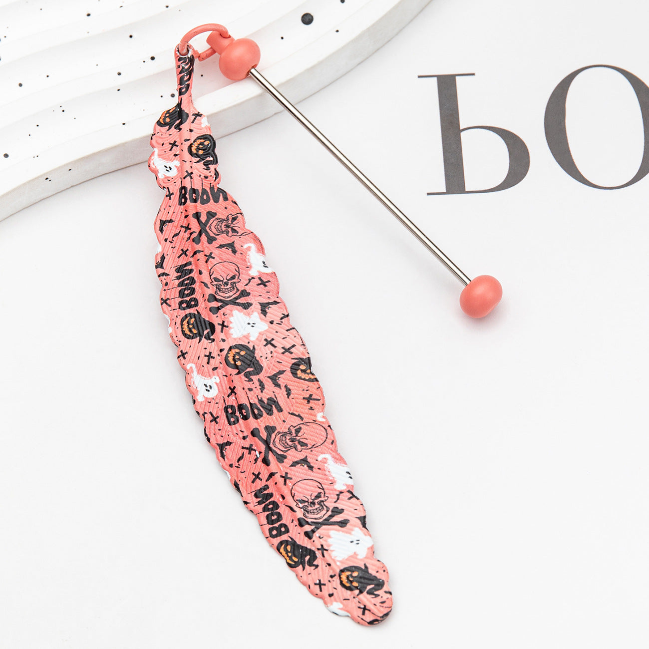 Wholesale New Christmas Halloween Feather Bookmark Handmade DIY Metal Bookmark