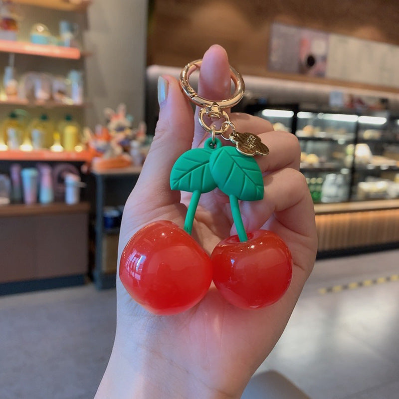 Wholesale Resin Fruit Cherry Keychain