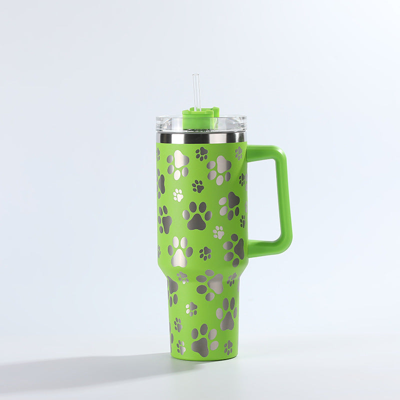 Wholesale Tumbler Ice Bullies Cup  Laser Cat Claw Vacuum Cup Straw Cup 40OZ Car Cup Ice Cup