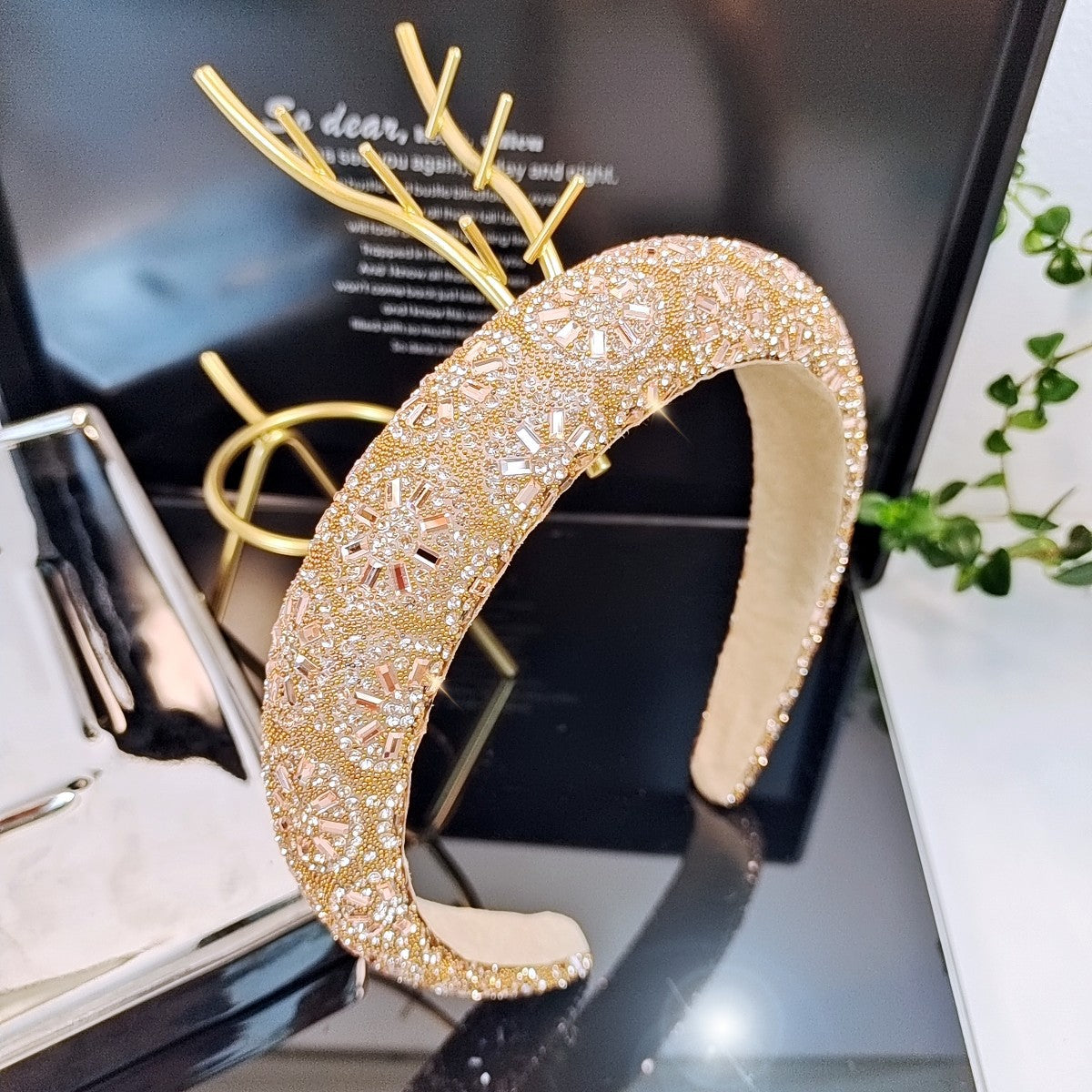 Wholesale Heavy Industries Shining Crystal High Headtop Light Luxury Fashion Versatile High End Headband