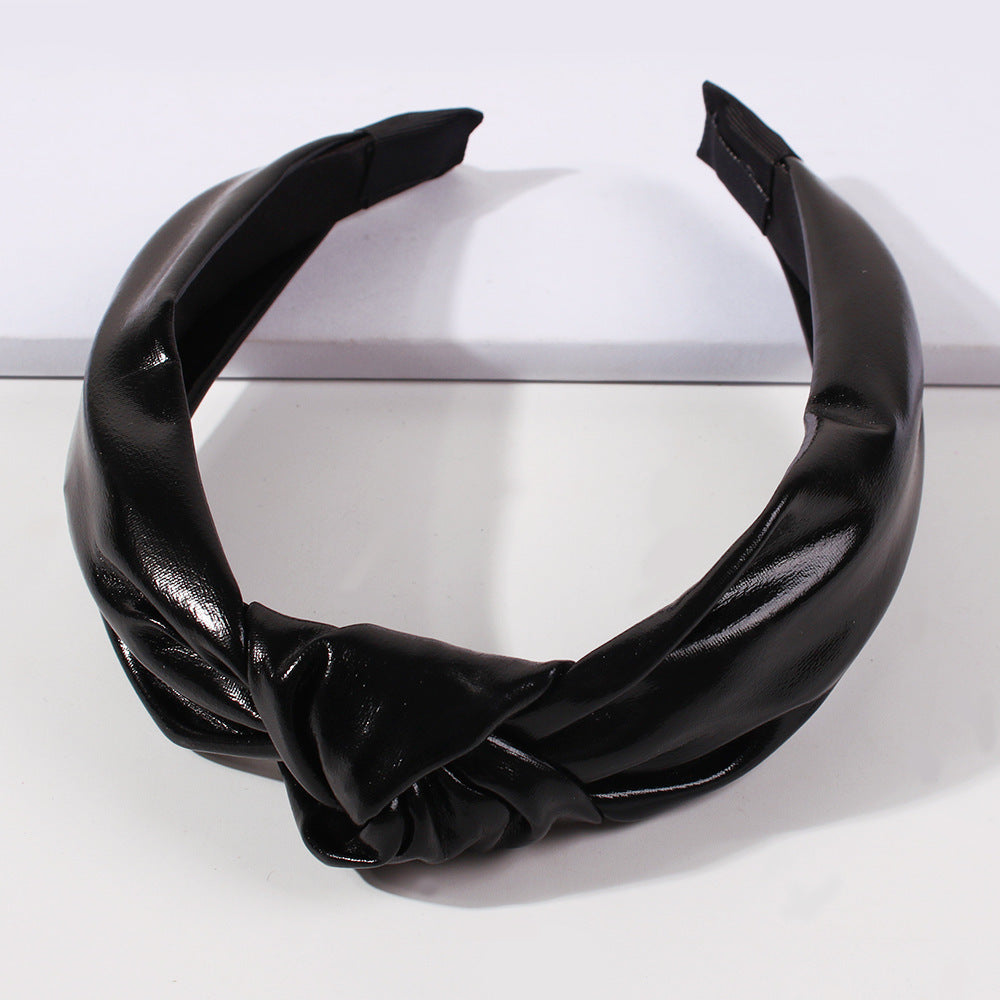 Wholesale PU Leather Middle Knotted Headband