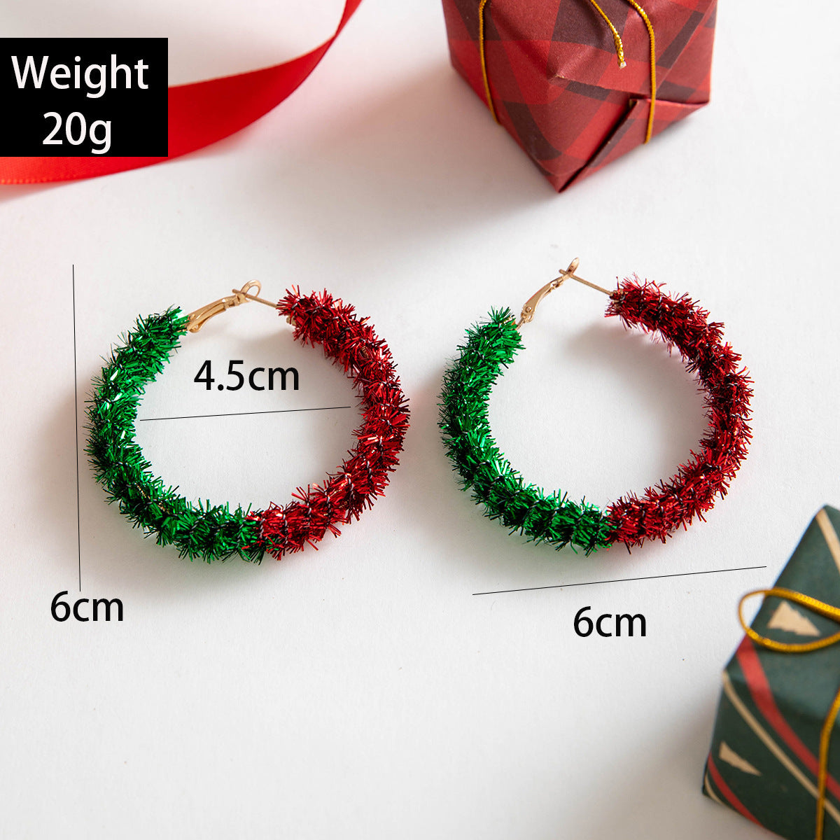 Wholesale Christmas tree bow earrings bell Christmas earrings
