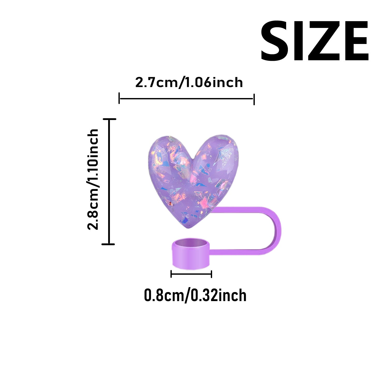 Wholesale New Valentine's Day Series Sequins Love Straw Cap Creative Cartoon Silicone Dust Plug Water Cup Straw Cover Decoration