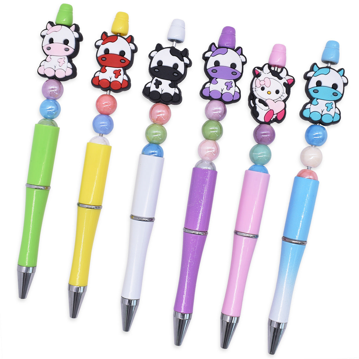 Wholesale Random100pcs/pack DIY Creative Cartoon Cow Pen Beads