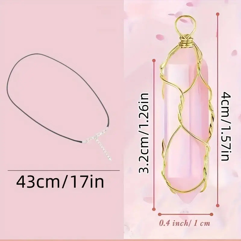 Wholesale Natural Amethyst Twisted Hexagonal Necklace