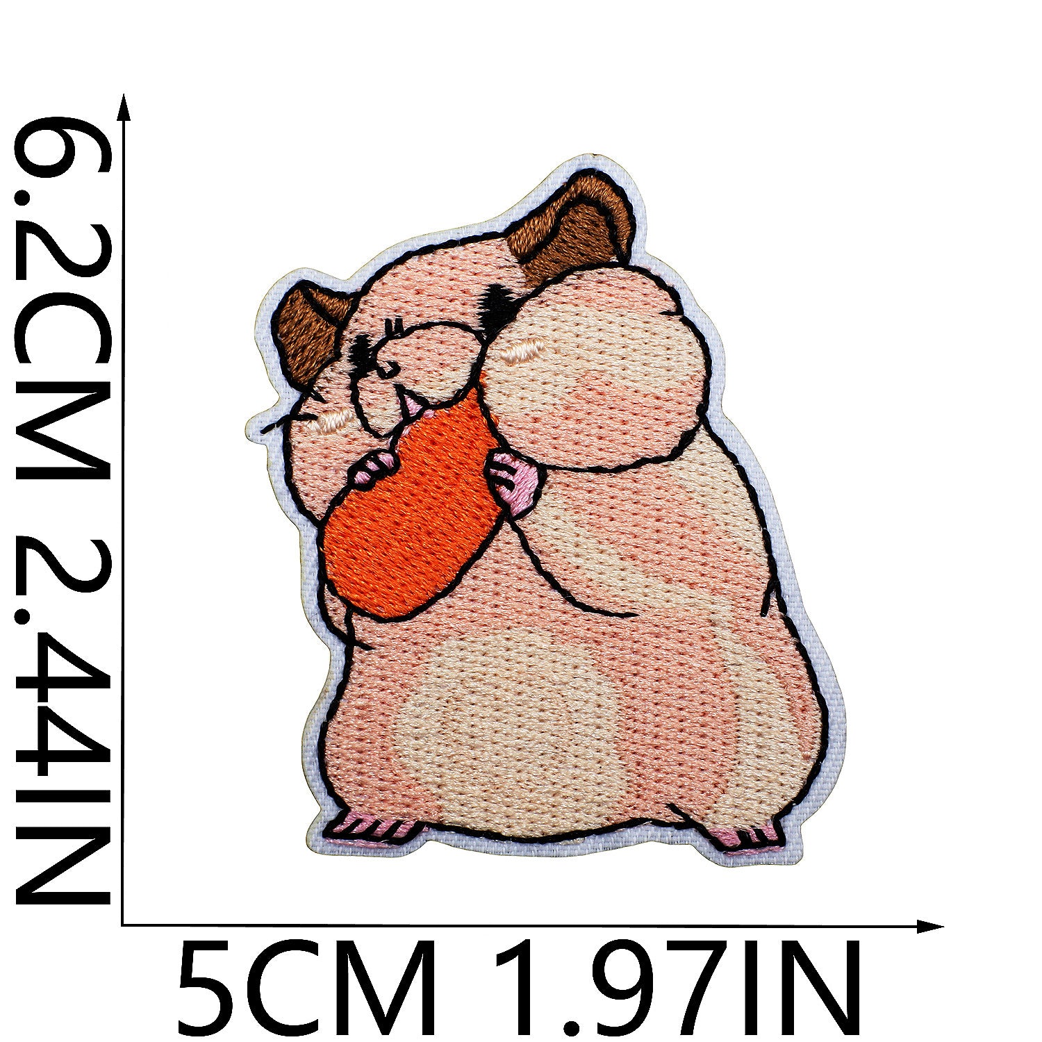 Wholesale Sweet Embroidered Cloth Sticker Valentine Bear Patch Sticker