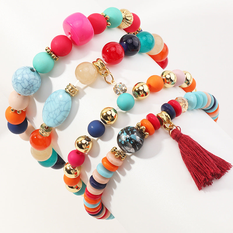 Wholesale Bohemian Turquoise Tassel Alloy Necklace