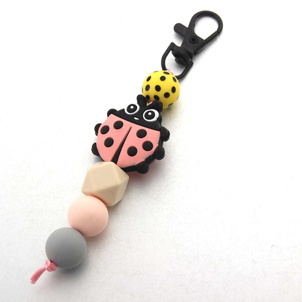 Wholesale Silicone DIY Bead Keychain Sloth Animal Cartoon Bag Pendant