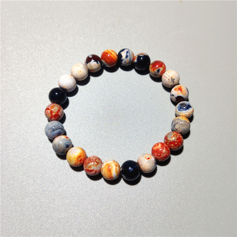 Wholesale Planet Flame Agate Stone Bracelet