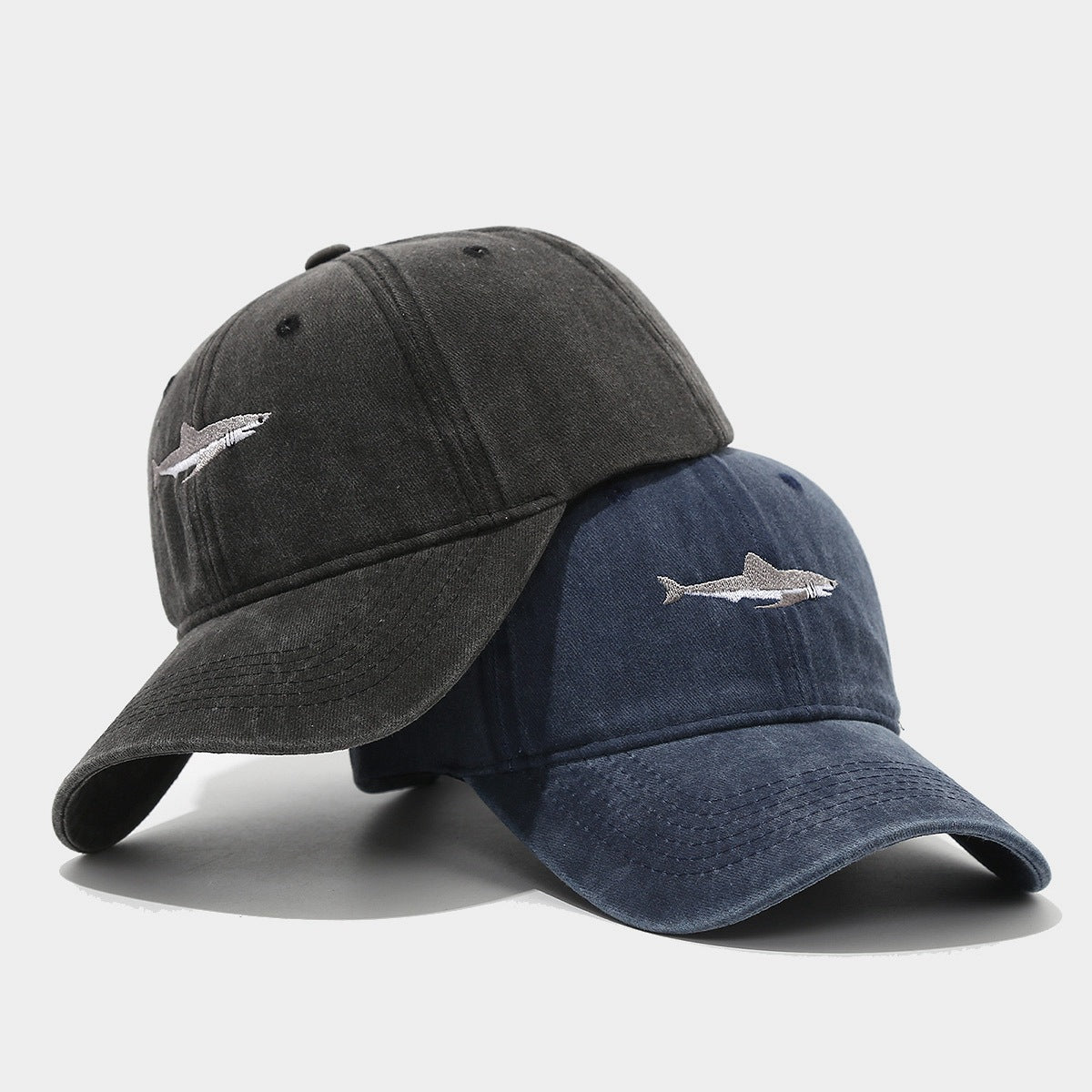Wholesale Shark Baseball Cap Washed Trend Women's Sunshade Cap