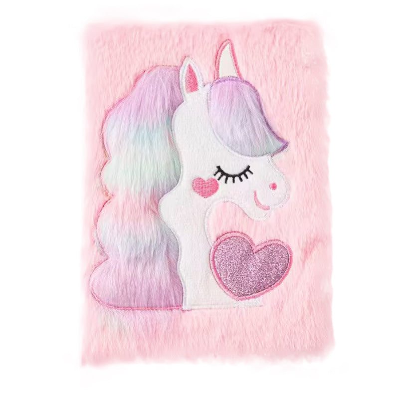 Wholesale Unicorn Cute Stuffed Notebook A5 Girly Heart