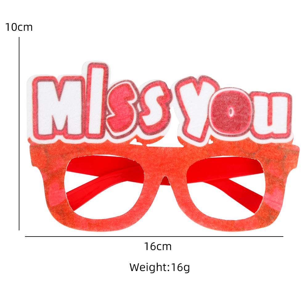 Wholesale Valentine's Day Glasses Party Decorations LOVE Love Glasses Frame Holiday Party Dress Up Photo Props