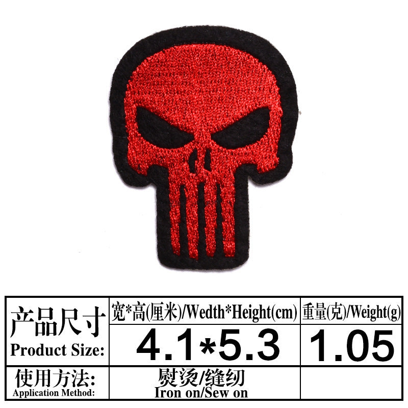 Wholesale Embroidered Skull Letter Patch