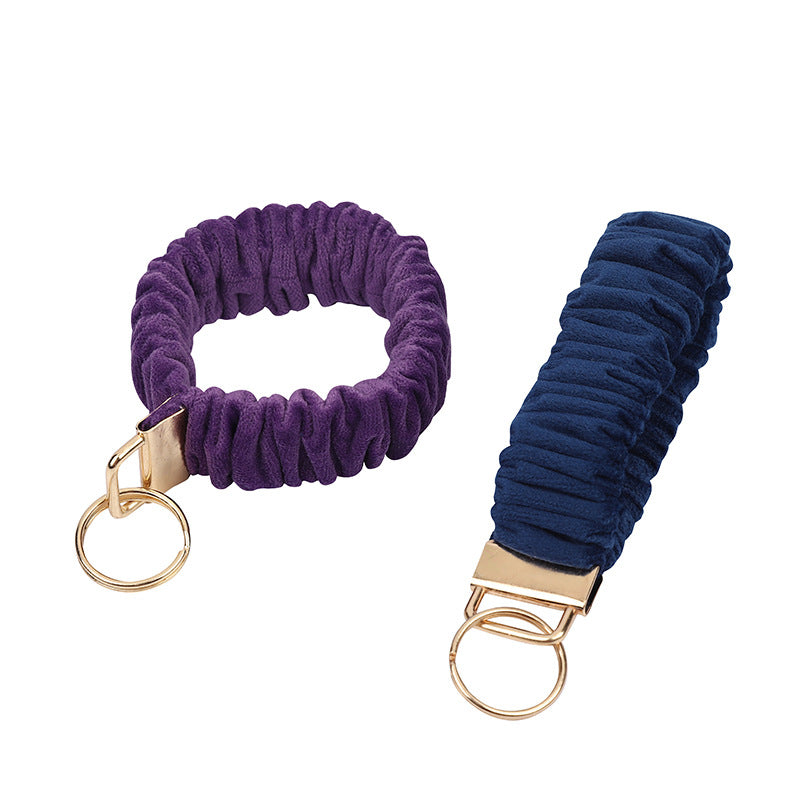 Wholesale Fabric Velvet Large Intestine Ring Key Chain