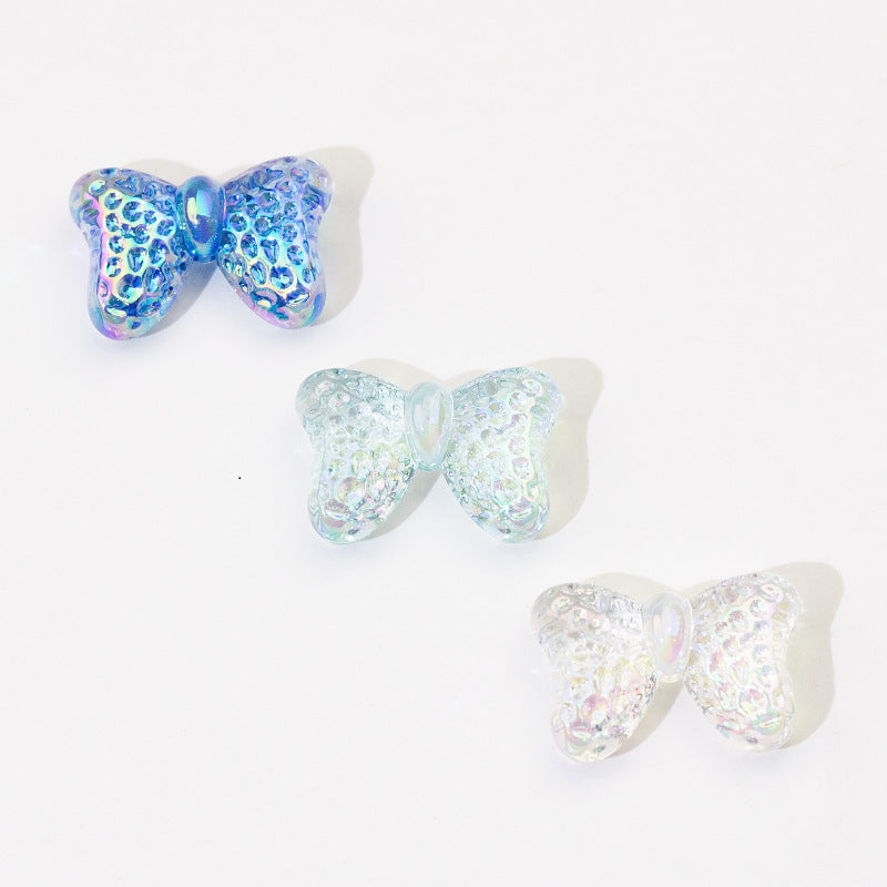 Wholesale 10PCS/PACK Glacier Bow Plated Colored Acrylic Beads