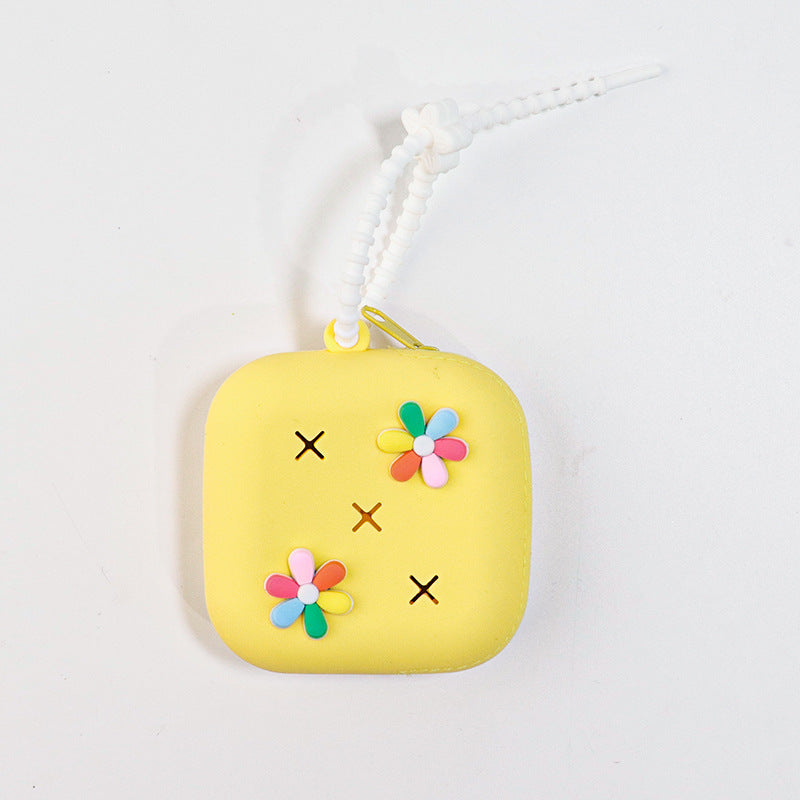 Wholesale Silicone Mini Cute Hole Portable DIY Portable Storage Coin Earphone Bag