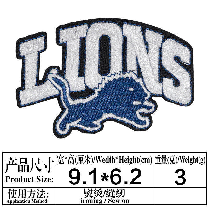 Wholesale  Embroidered Cloth Stickers Adhesive Back Sports Embroidered Cloth Stickers