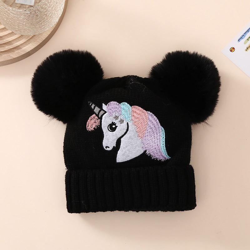 Wholesale Children' s Knit Hat for Autumn and Winter,  New Style and Double Pom-Poms,  Warm Winter