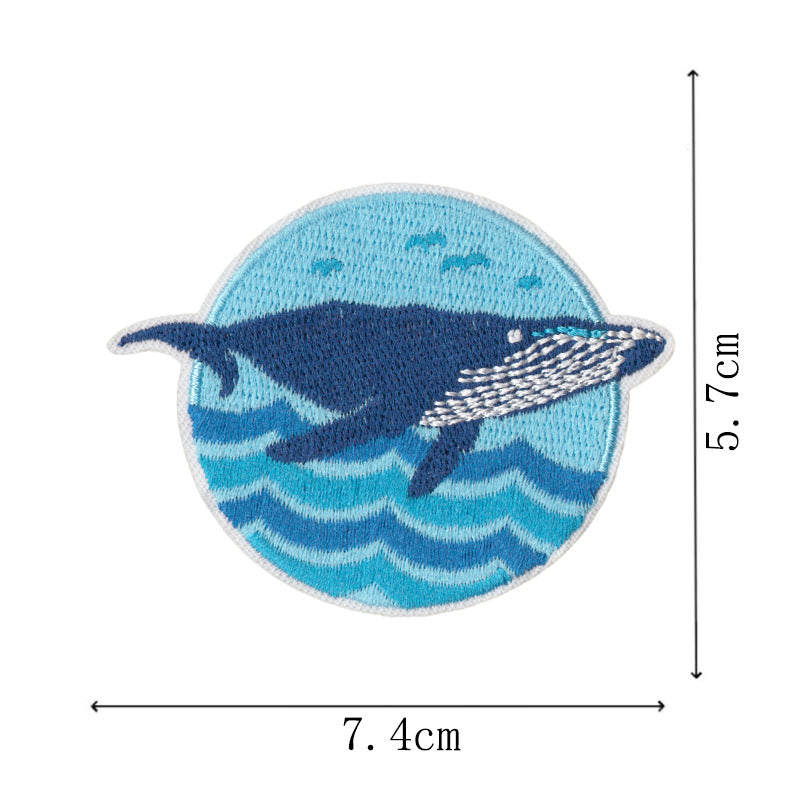 Wholesale Cartoon embroidery subsidy holiday beach vacation style clothing decoration stickers